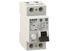 Дифференциальный выключатель нагрузки  ВД1-63 2 полюса, 16А, Тип AC, 100мА | код. 221910 | КЭАЗ